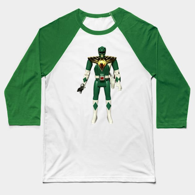 Green Ranger Auto Morphin Baseball T-Shirt by TB Toycast